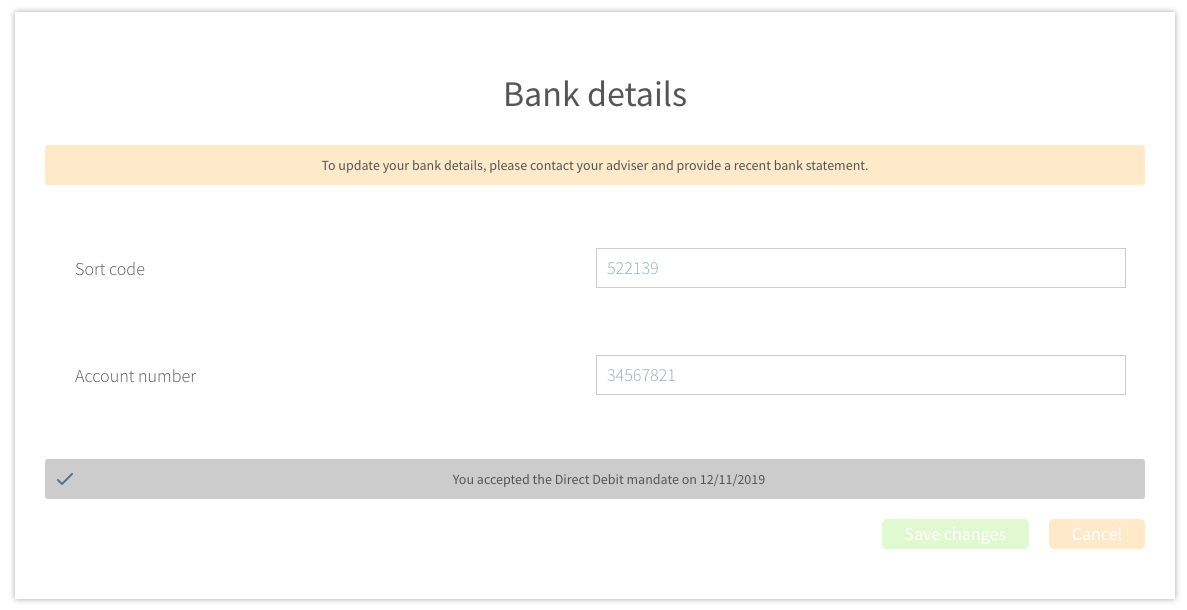 ui update bank details