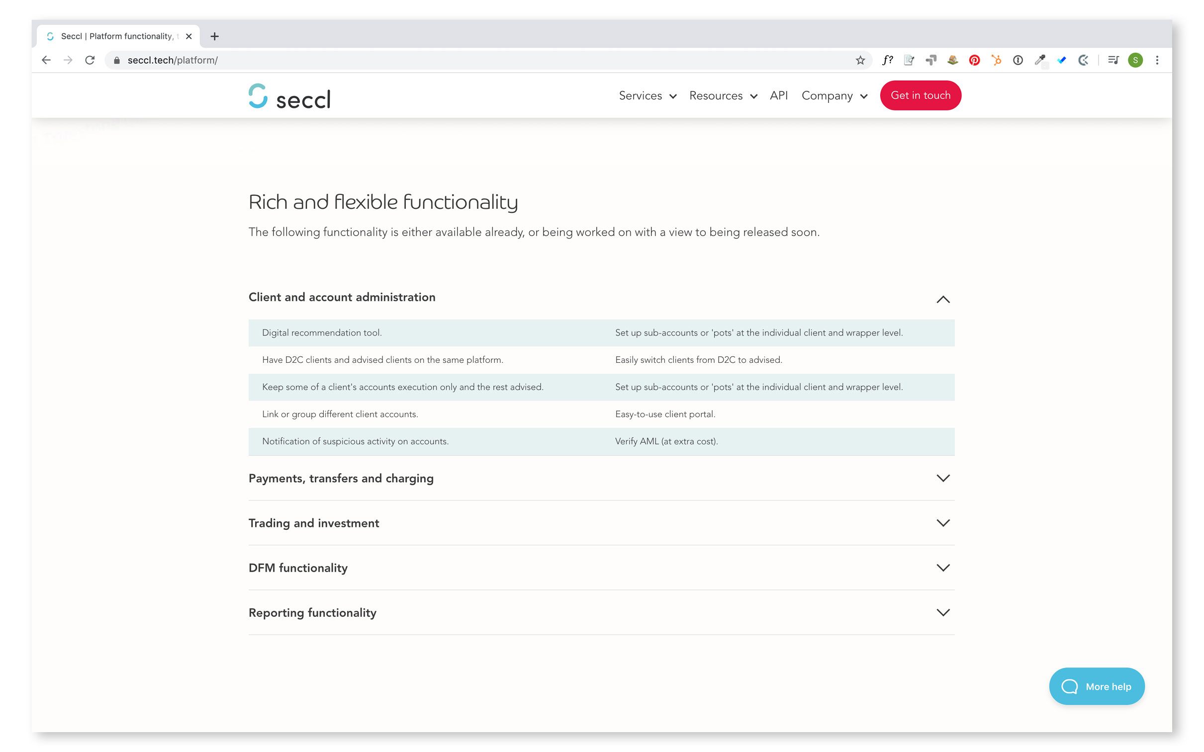 Seccl functionality