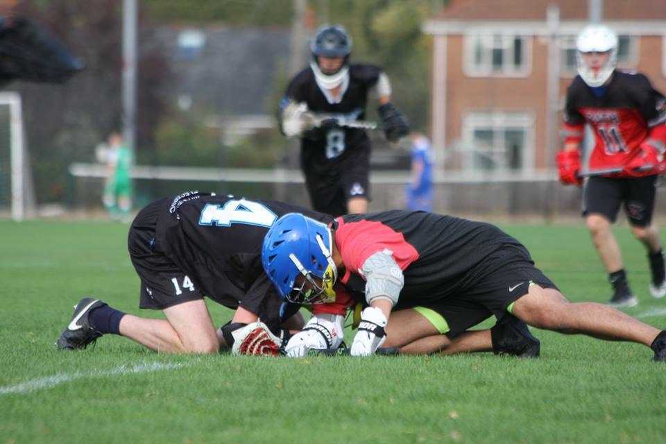 Adnan in action on the lacrosse field