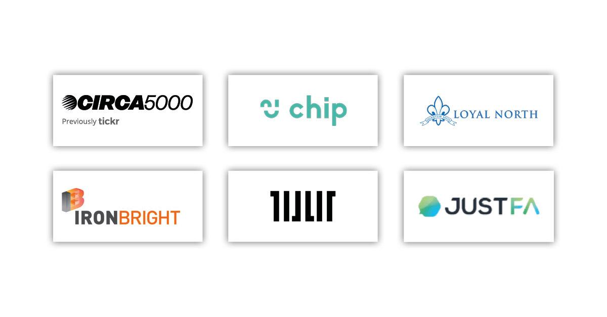 CIRCA5000, Chip, Loyal North, Ironbright, Tillit and JustFa logos